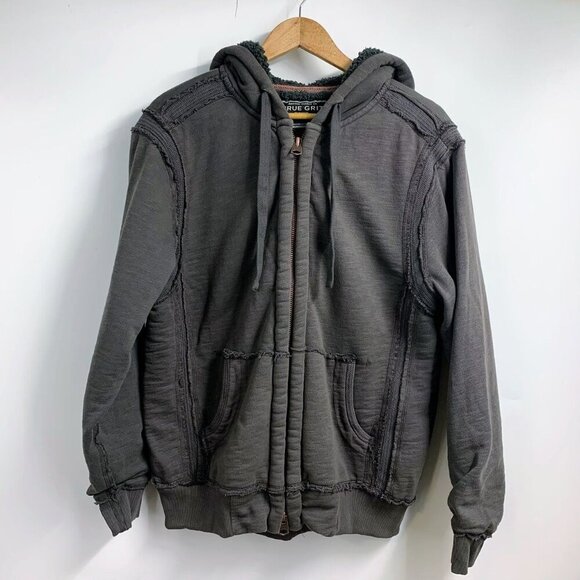 True Grit Other - True Grit Men's Day Break Full Zip Raw Hem Long Sleeve Sherpa Fleece Jacket SZ M